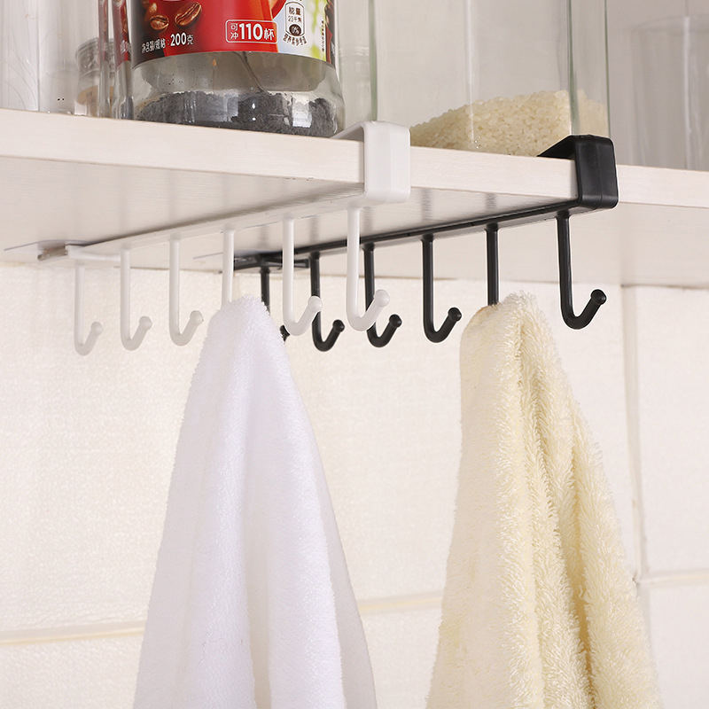 Jet Home Bathroom Accessories - Rak Penyimpanan 6 Pengait Plastik di