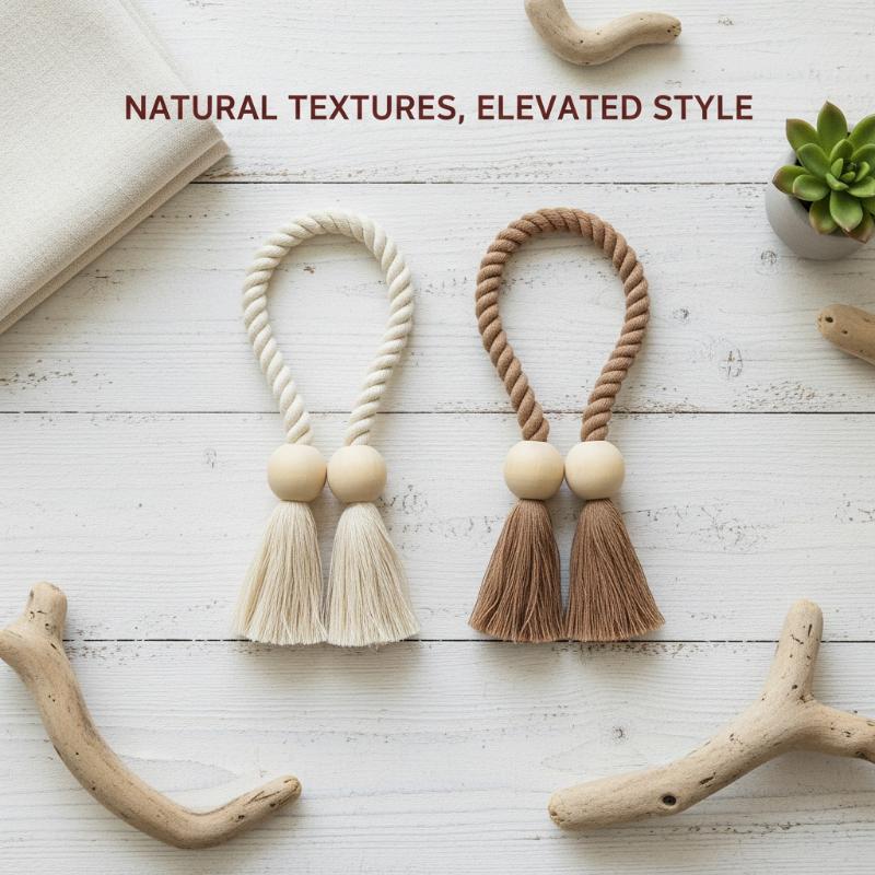 Jet Home Bathroom Accessories - 2 Buah Penahan Tirai Jendela Rumbai