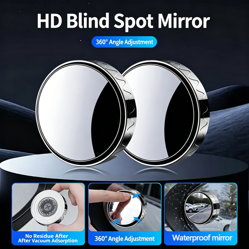 Shaving Mirror Suction - Cermin Bulat Kecil Definisi Tinggi untuk
