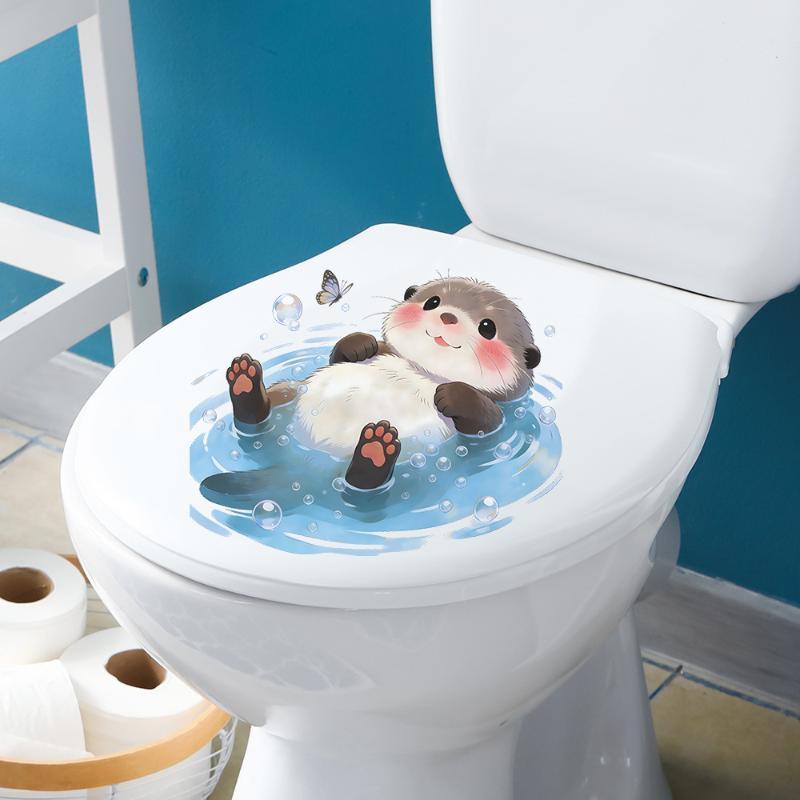 Jet Home Bathroom Accessories - Stiker Tangki Toilet Beruang Laut Lucu