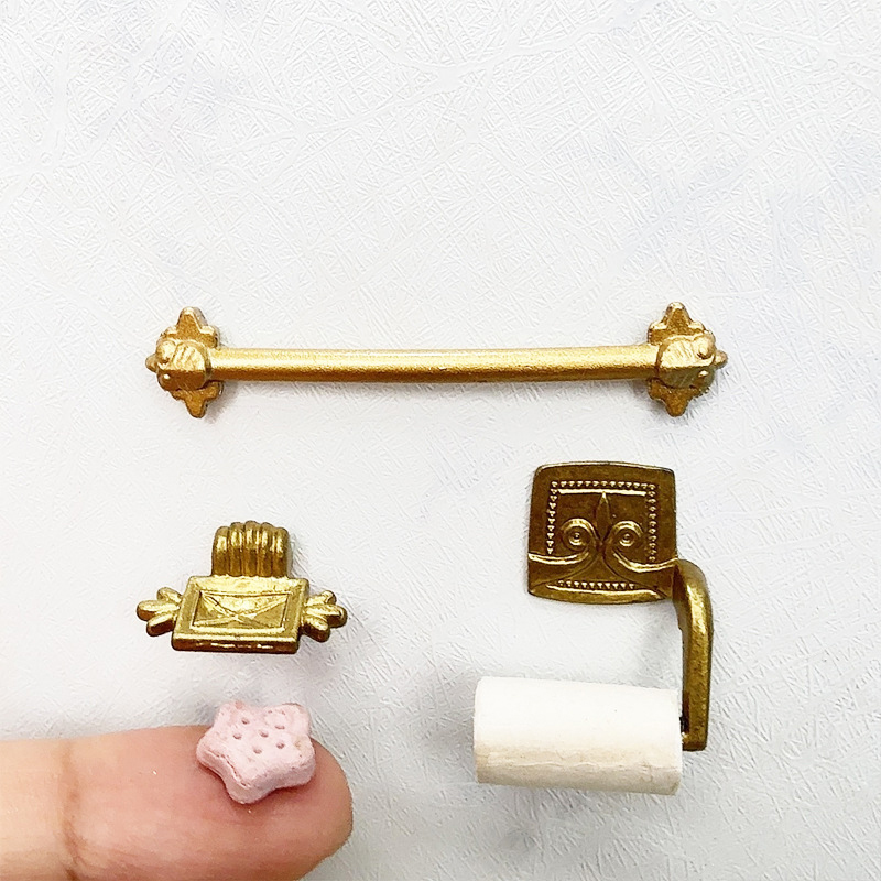 Jet Home Bathroom Accessories - 1/12 Set Rak Handuk Kertas Simulasi