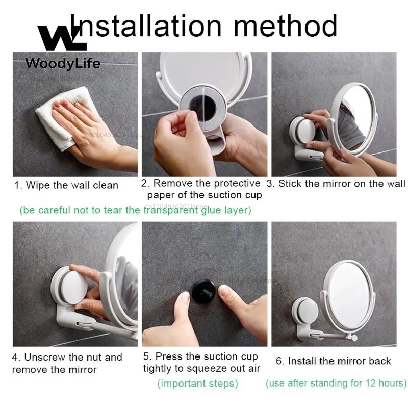 Cermin Rias Lipat Plastik Puta - Shaving Mirror Suction ulasan dan harga