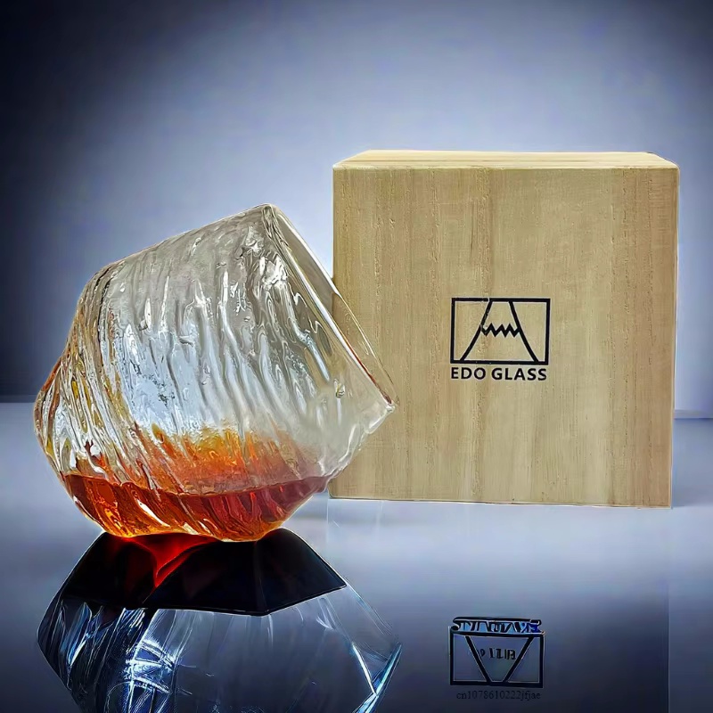 Gelas wiski kuno gletser kaca  - Yamazaki Home Bathroom Storage ulasan dan harga