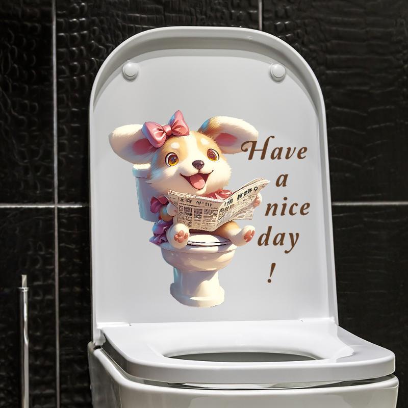 Stiker Toilet Hewan Lucu Efek  - Jet Home Bathroom Accessories ulasan dan harga