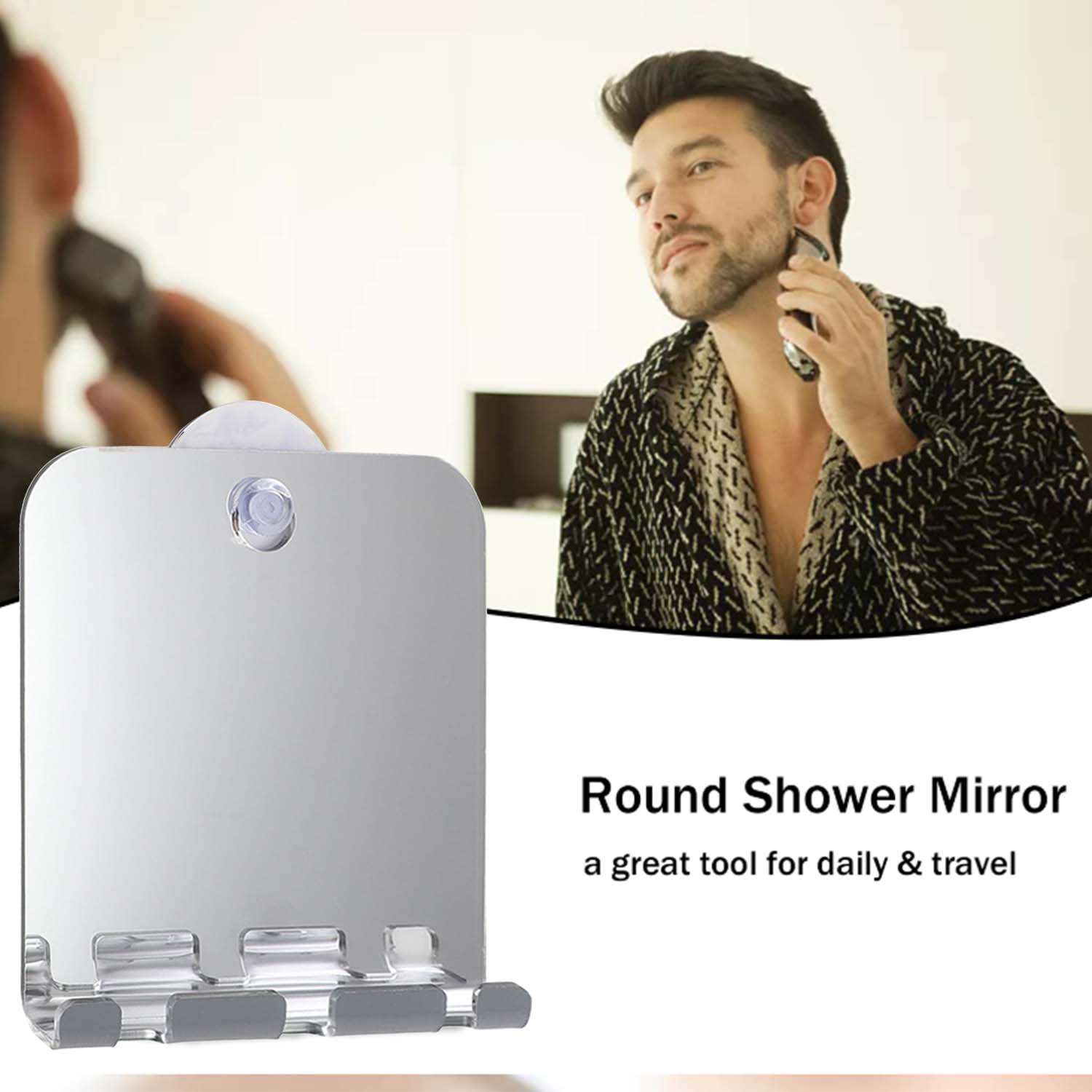 Cermin mandi bebas kabut tidak - Shaving Mirror Suction ulasan dan harga