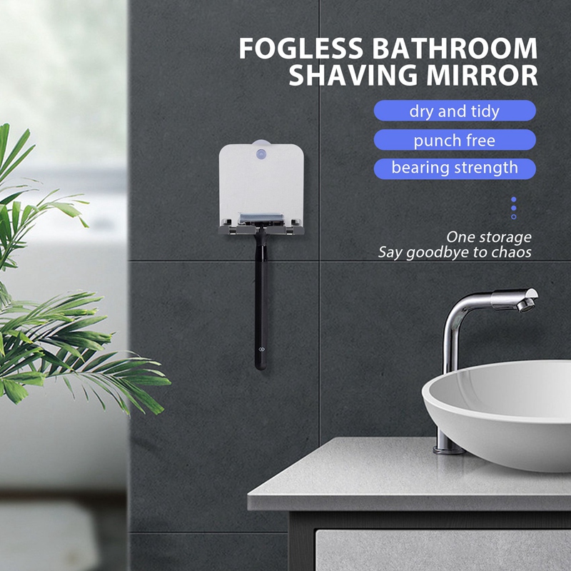 Cermin mandi bebas kabut tidak - Shaving Mirror Suction ulasan dan harga
