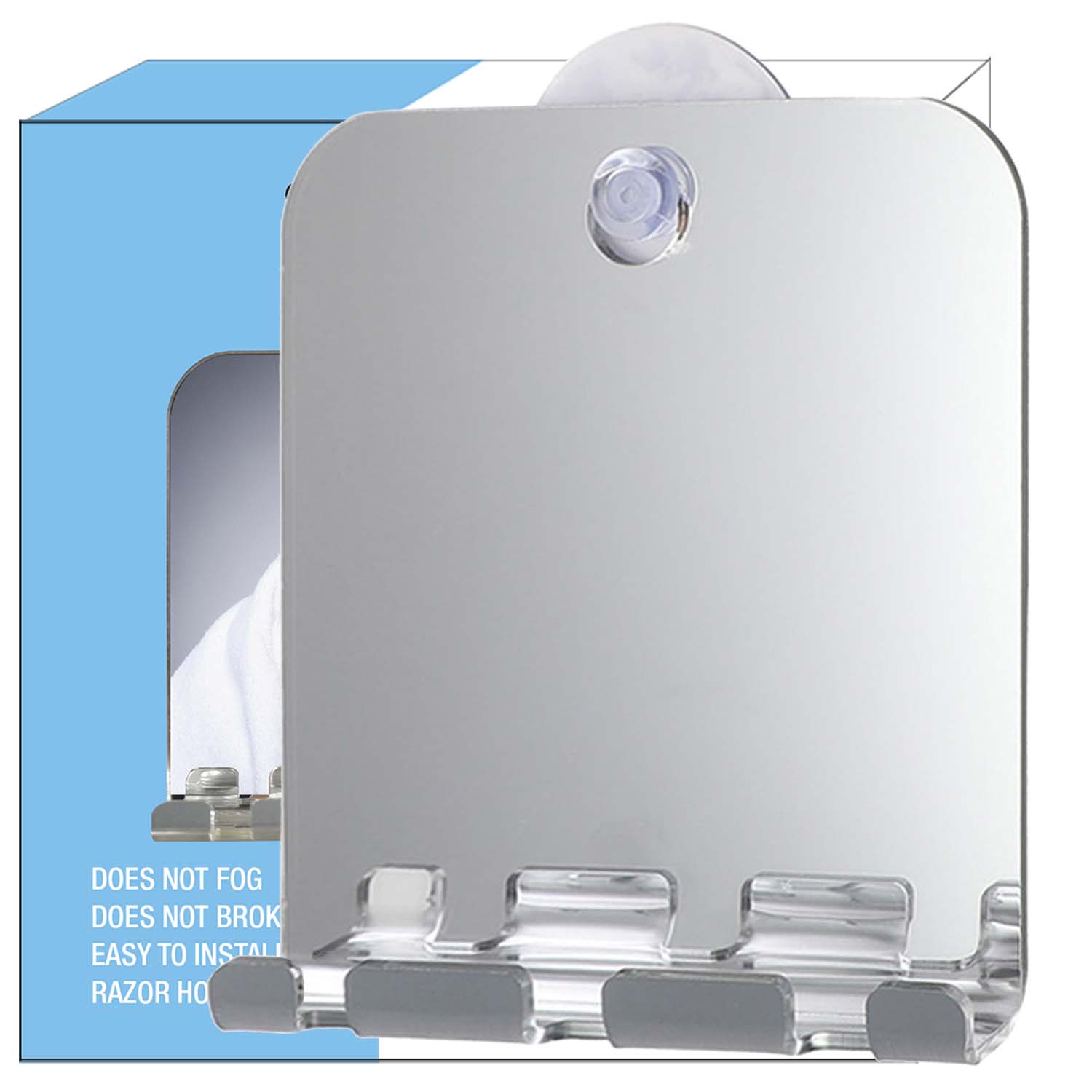 Cermin mandi bebas kabut tidak - Shaving Mirror Suction ulasan dan harga