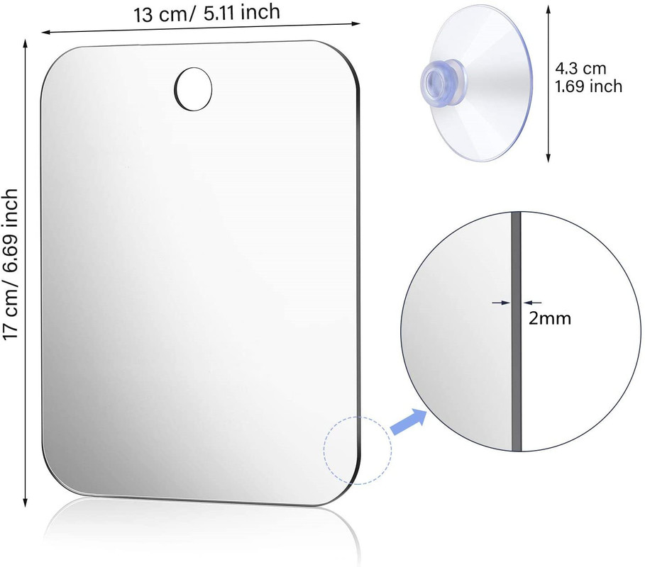 1 Buah Cermin Akrilik dengan C - Shaving Mirror Suction ulasan dan harga